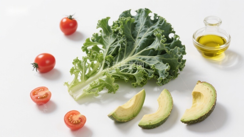 高清大图下载【趣麦麦图】新鲜蔬菜与牛油果摆盘