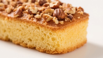核桃蛋糕切片特写