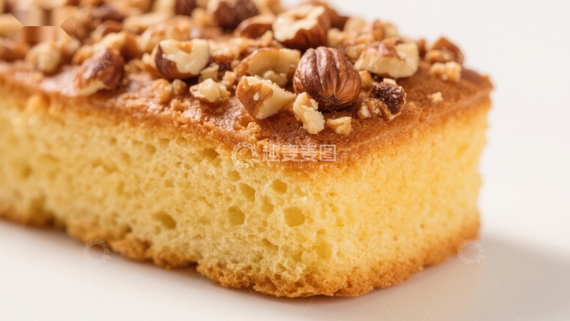 高清大图下载【趣麦麦图】核桃蛋糕切片特写
