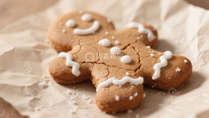 高清大图下载【趣麦麦图】装饰精美的姜饼人饼干