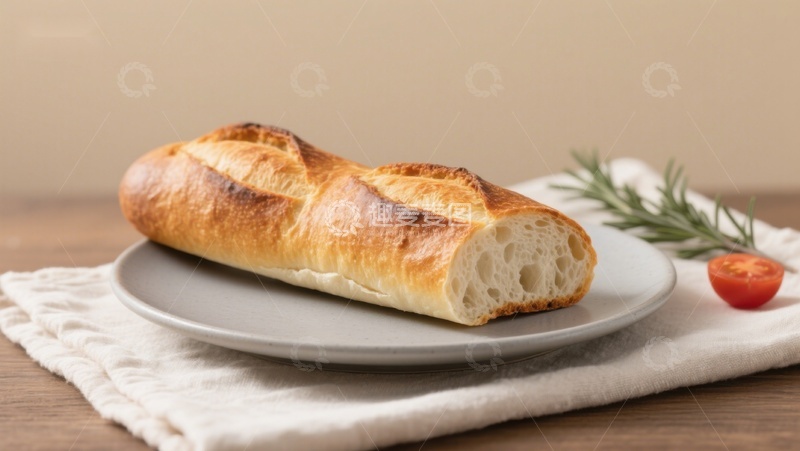 高清大图下载【趣麦麦图】新鲜出炉的法棍面包