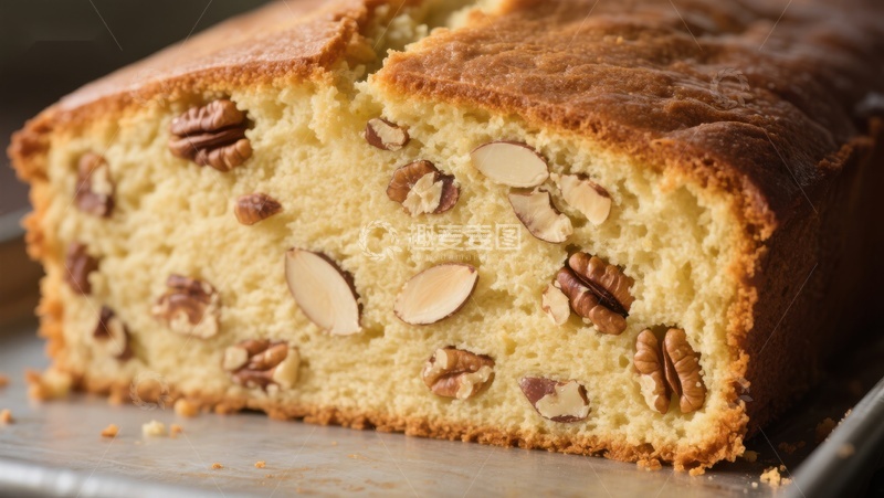 高清大图下载【趣麦麦图】坚果蛋糕切片展示