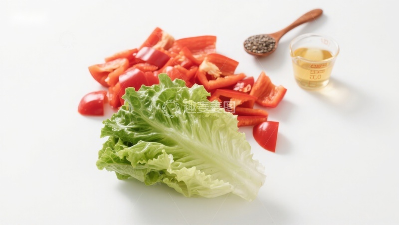 高清大图下载【趣麦麦图】新鲜蔬菜与调味料摆拍