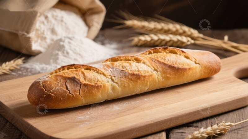 高清大图下载【趣麦麦图】新鲜出炉的法棍面包