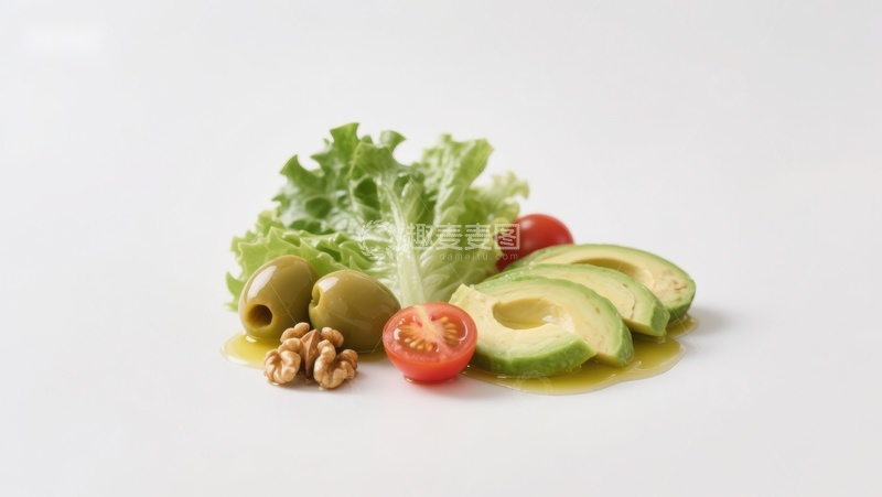 高清大图下载【趣麦麦图】新鲜蔬菜与坚果组合