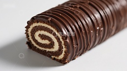 巧克力蛋糕卷特写