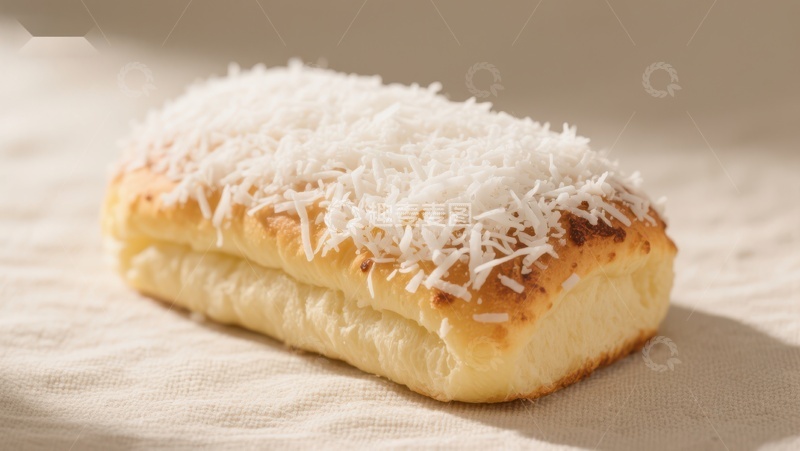 高清大图下载【趣麦麦图】椰蓉面包特写
