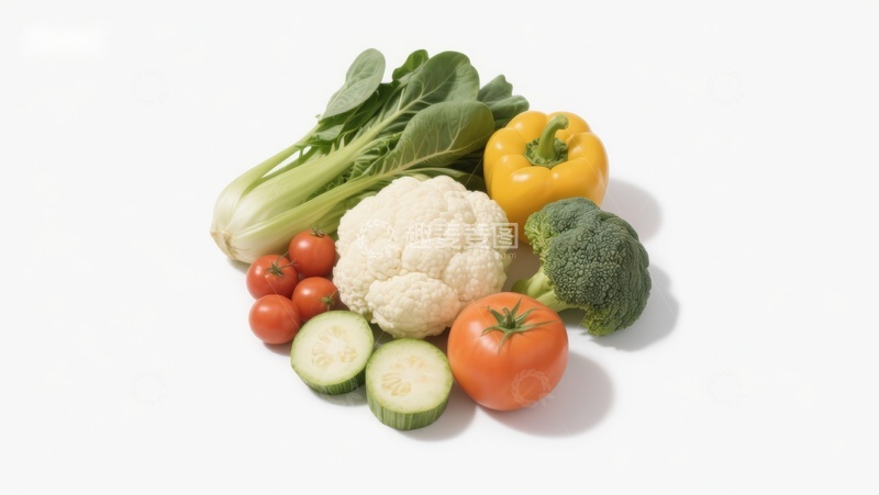 高清大图下载【趣麦麦图】新鲜蔬菜组合展示