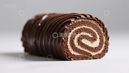 巧克力蛋糕卷特写
