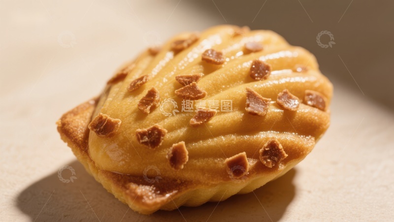 高清大图下载【趣麦麦图】精致贝壳形糕点特写
