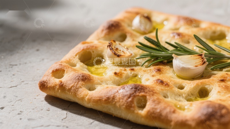 高清大图下载【趣麦麦图】-香蒜迷迭香烤面包