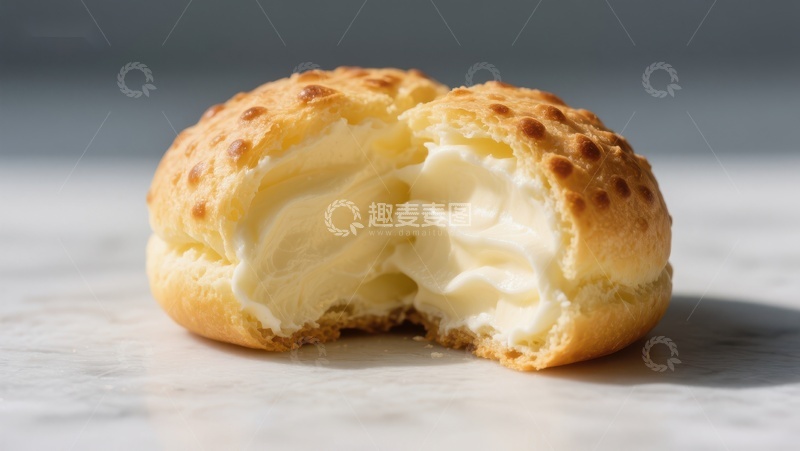 高清大图下载【趣麦麦图】奶油泡芙特写