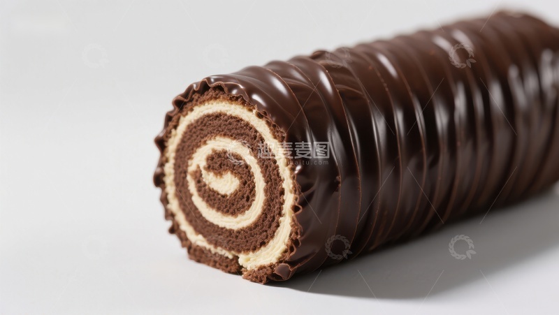 高清大图下载【趣麦麦图】巧克力螺旋蛋糕卷