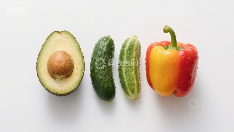 高清大图下载【趣麦麦图】新鲜蔬果排列展示