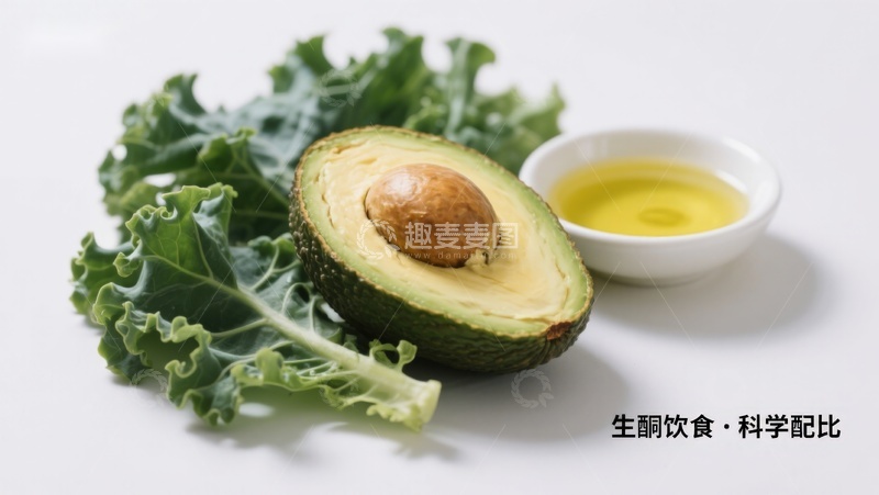 高清大图下载【趣麦麦图】牛油果与羽衣甘蓝健康搭配
