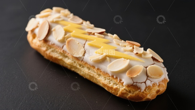 高清大图下载【趣麦麦图】杏仁闪电泡芙特写