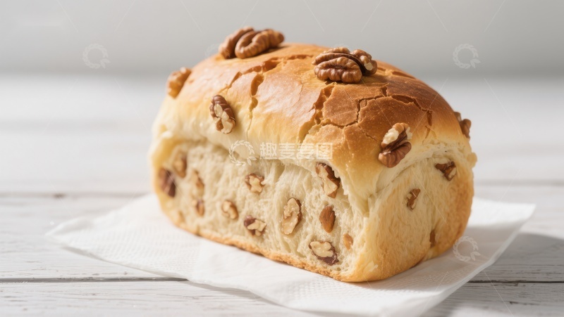 高清大图下载【趣麦麦图】核桃面包特写