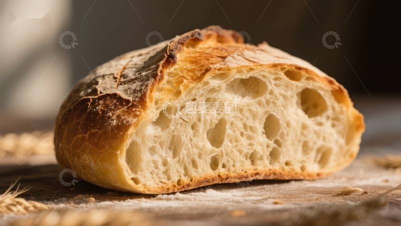 高清大图下载【趣麦麦图】新鲜出炉的面包切面