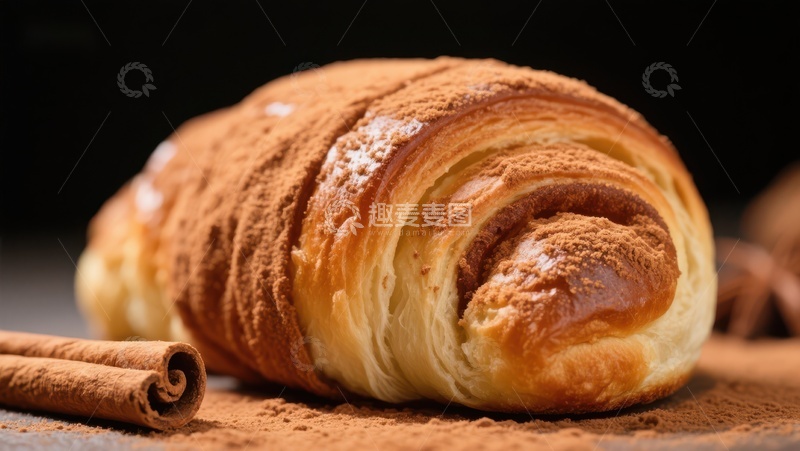 高清大图下载【趣麦麦图】香浓肉桂卷面包