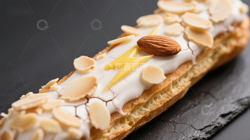 高清大图下载【趣麦麦图】杏仁奶油闪电泡芙