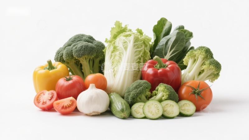 高清大图下载【趣麦麦图】新鲜蔬菜组合展示