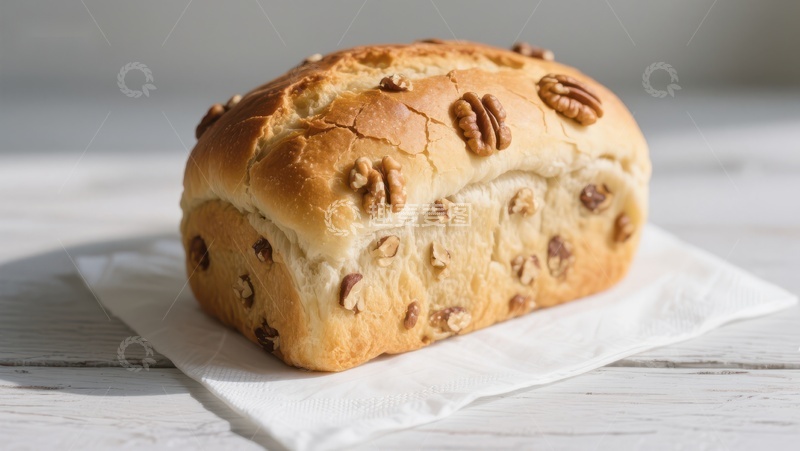 高清大图下载【趣麦麦图】新鲜出炉的核桃面包