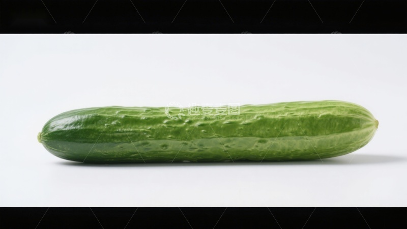高清大图下载【趣麦麦图】一根绿色黄瓜的特写