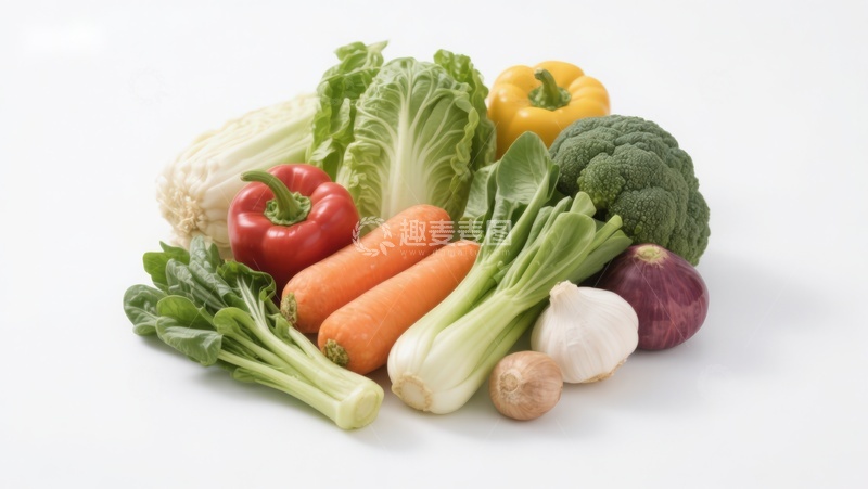 高清大图下载【趣麦麦图】新鲜蔬菜组合展示