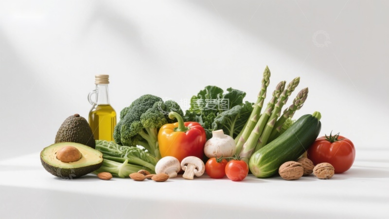 高清大图下载【趣麦麦图】新鲜蔬菜与健康食材展示