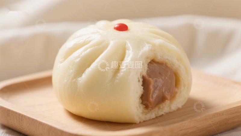 高清大图下载【趣麦麦图】美味豆沙包，软糯诱人