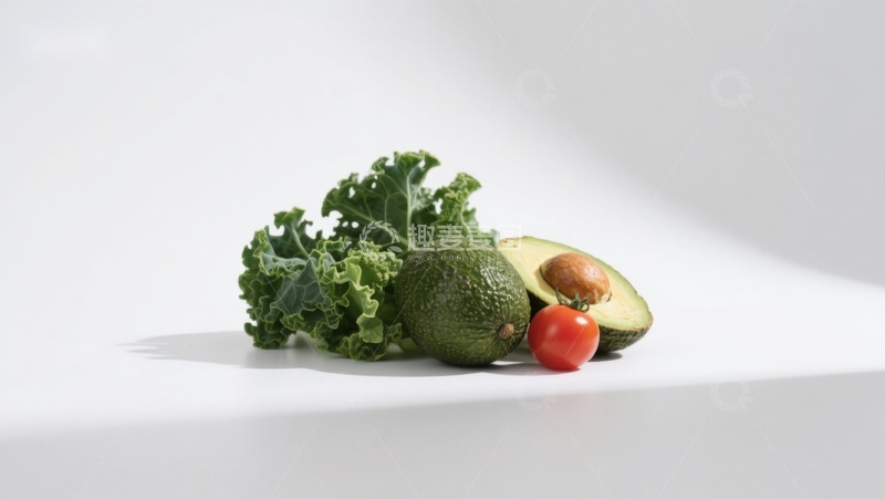 高清大图下载【趣麦麦图】新鲜蔬菜与牛油果静物