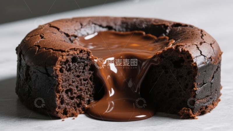 高清大图下载【趣麦麦图】巧克力熔岩蛋糕