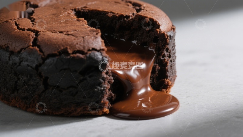 高清大图下载【趣麦麦图】浓郁巧克力熔岩蛋糕