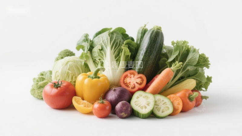 高清大图下载【趣麦麦图】新鲜蔬菜组合展示