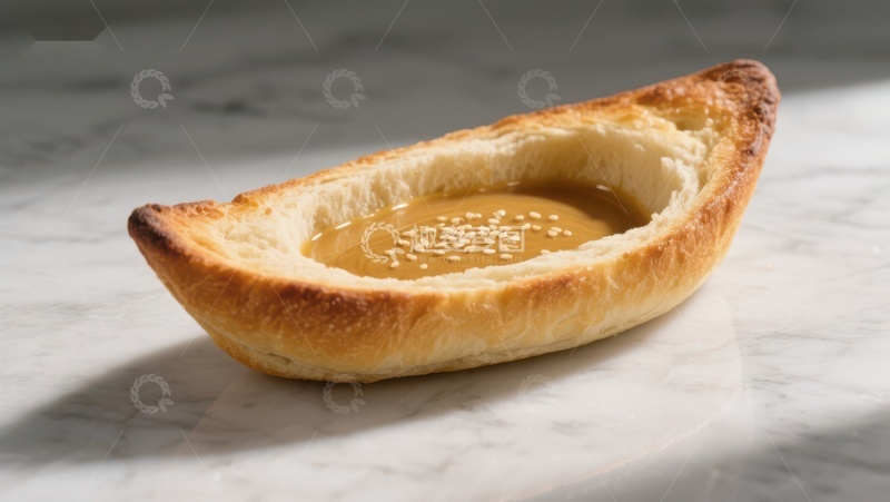 高清大图下载【趣麦麦图】酥脆面包碗盛装浓郁酱汁