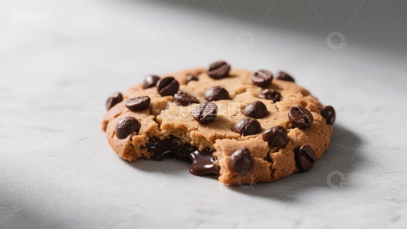 高清大图下载【趣麦麦图】巧克力豆饼干的诱人特写