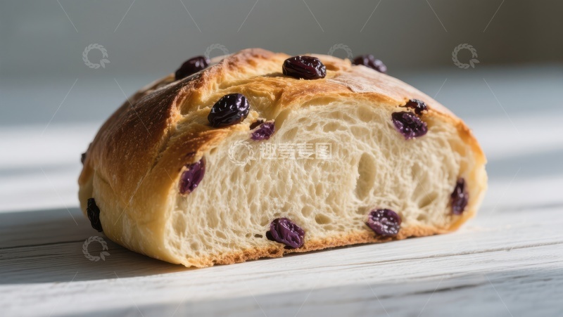高清大图下载【趣麦麦图】新鲜出炉的葡萄干面包