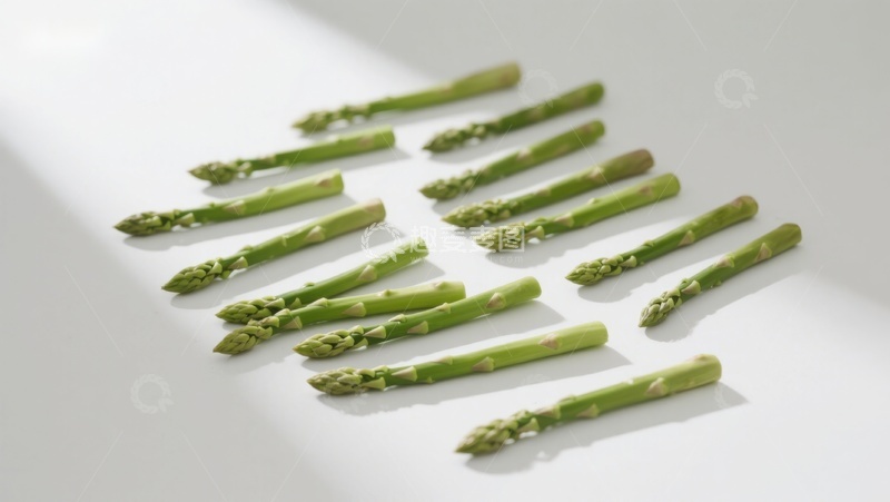 高清大图下载【趣麦麦图】新鲜芦笋排列展示