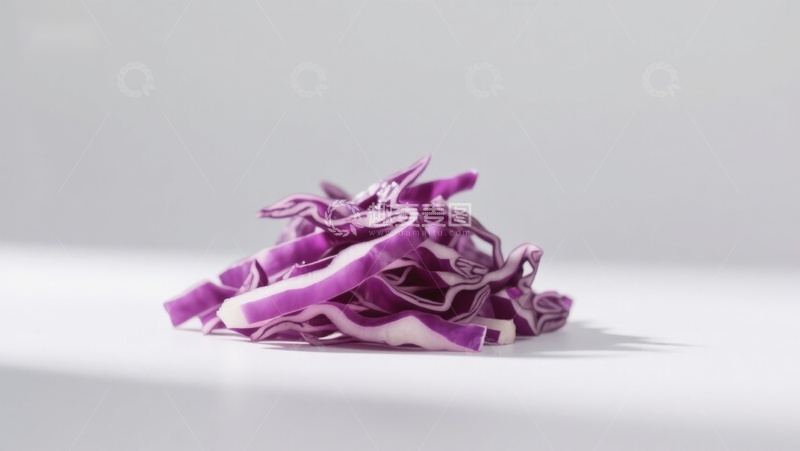 高清大图下载【趣麦麦图】紫甘蓝切丝特写