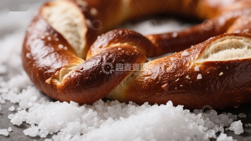 高清大图下载【趣麦麦图】金黄酥脆的椒盐面包结