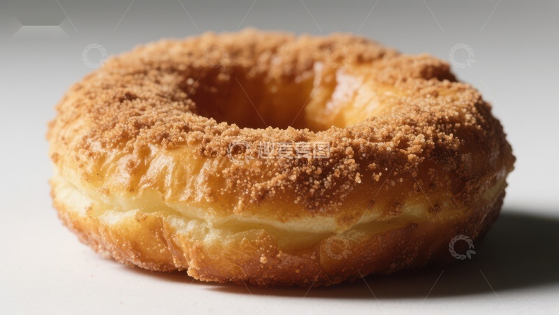 高清大图下载【趣麦麦图】糖霜撒粉甜甜圈特写