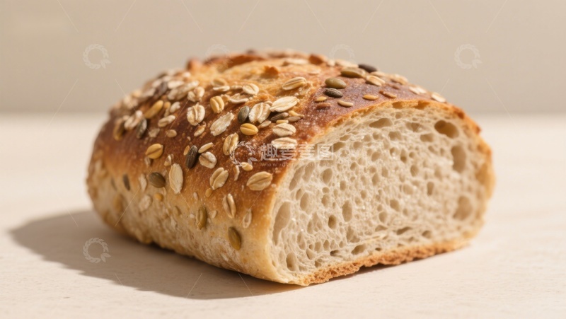 新鲜烘焙的全麦面包