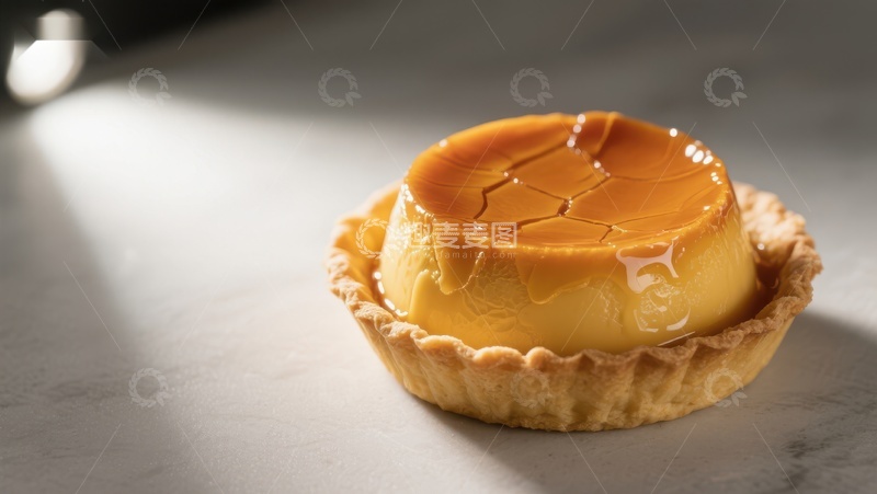 高清大图下载【趣麦麦图】焦糖蛋挞特写
