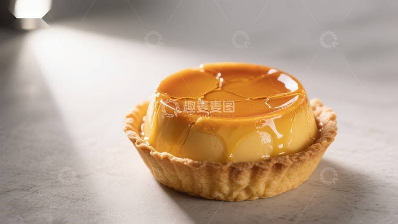 高清大图下载【趣麦麦图】焦糖布丁挞，甜美诱人