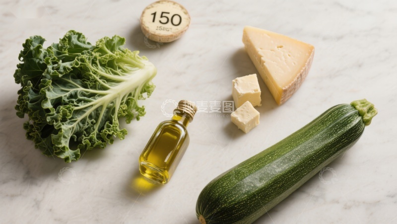 高清大图下载【趣麦麦图】新鲜蔬菜与奶酪食材摆拍