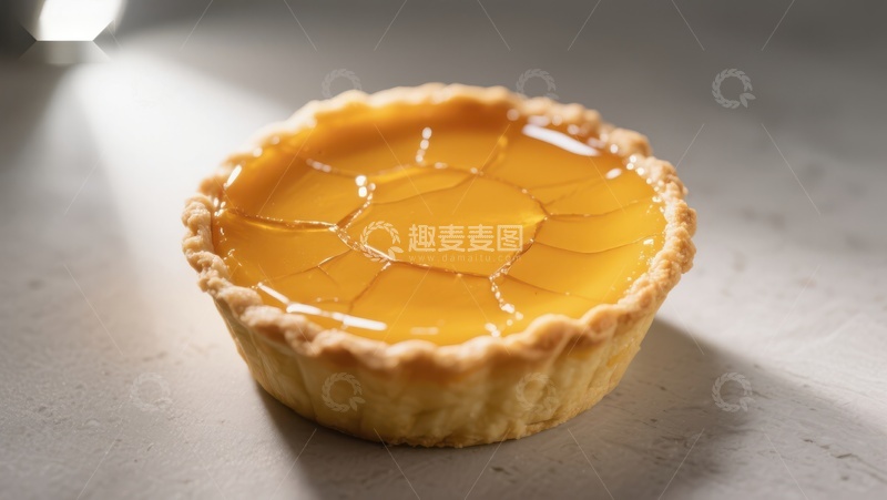 高清大图下载【趣麦麦图】金黄色蛋挞特写
