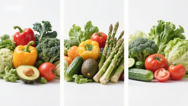 高清大图下载【趣麦麦图】新鲜蔬菜组合展示