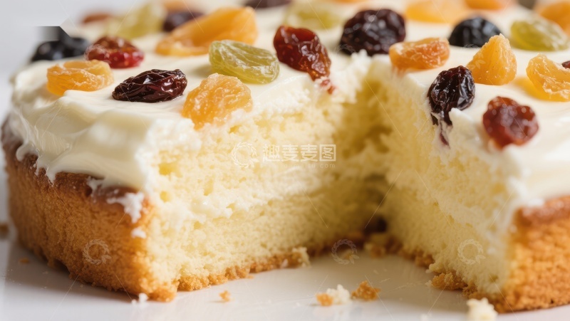 高清大图下载【趣麦麦图】水果干蛋糕切面展示