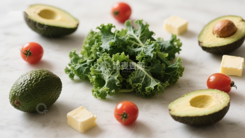 高清大图下载【趣麦麦图】新鲜蔬菜与牛油果摆拍