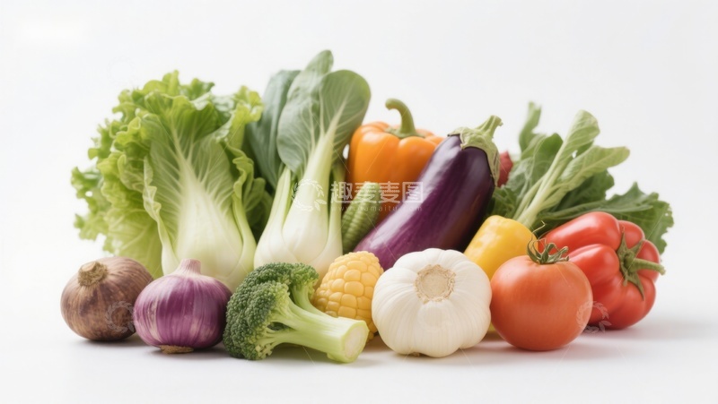 高清大图下载【趣麦麦图】新鲜蔬菜组合展示